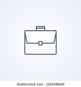 Briefcase icon, vector best gray line icon on white background , EPS 10