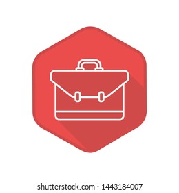 Briefcase Icon. Vector Button. Eps
