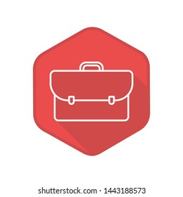 Briefcase Icon. Vector Button. Eps