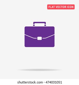 Briefcase icon. Vector concept illustration for design.