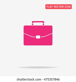 Briefcase icon. Vector concept illustration for design.