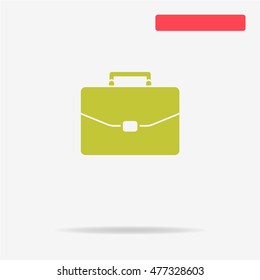 Briefcase icon. Vector concept illustration for design.