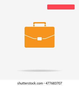 Briefcase icon. Vector concept illustration for design.