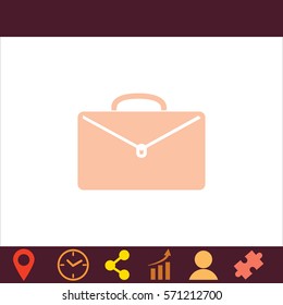 Briefcase  icon. Vector design.