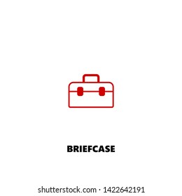 briefcase icon. briefcase vector design. sign design. red color