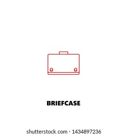 briefcase icon. briefcase vector design. sign design. red color
