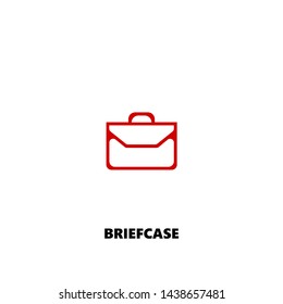 briefcase icon. briefcase vector design. sign design. red color