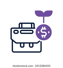 briefcase icon. vector dual tone icon for your website, mobile, presentation, and logo design.