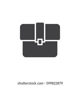Briefcase icon vector, filled flat sign, solid pictogram isolated on white. Portfolio symbol, logo illustration. Pixel perfect