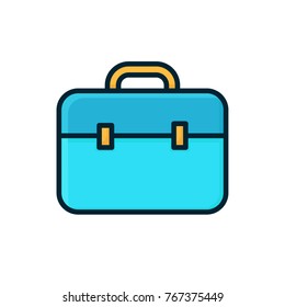 briefcase icon vector. briefcase filled outline style design