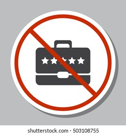 Briefcase Icon Vector flat design style
