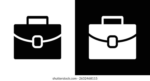 Briefcase icon Vector in flat style. Collection silhouettes