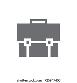 Briefcase icon vector. Briefcase glyph style design