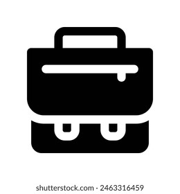 Aktentaschensymbol. Vektorgrafik-Glyphensymbol für Website, Handy, Präsentation und Logo-Design.