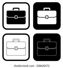 Briefcase icon . Vector illustration