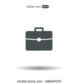 Briefcase icon, vector illustration. 