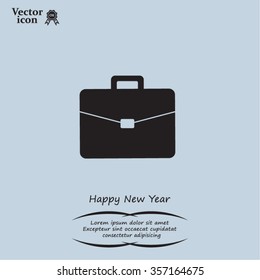 Briefcase icon, vector illustration. 