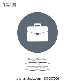 Briefcase icon, vector illustration. 
