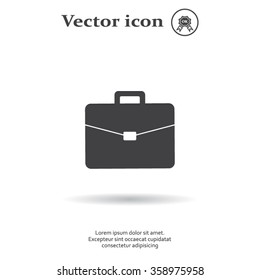 Briefcase icon, vector illustration. 