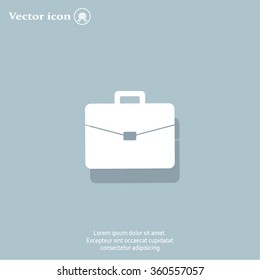 Briefcase icon, vector illustration. 
