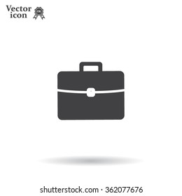 Briefcase icon, vector illustration. 