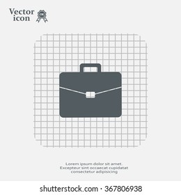Briefcase icon, vector illustration. 