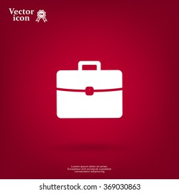 Briefcase icon, vector illustration. 