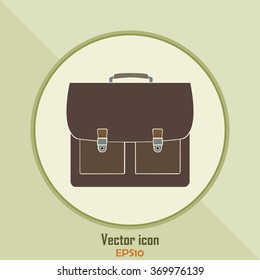 Briefcase icon, vector illustration.