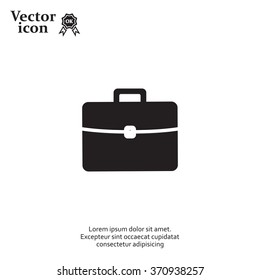 Briefcase icon, vector illustration. 