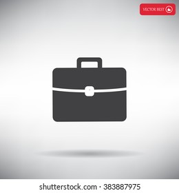 Briefcase icon, vector illustration. 