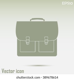 Briefcase icon, vector illustration.