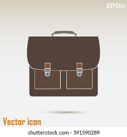 Briefcase icon, vector illustration.
