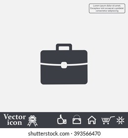 Briefcase icon, vector illustration. 