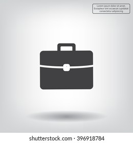 Briefcase icon, vector illustration. 