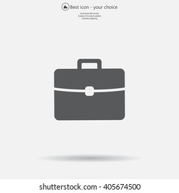 Briefcase icon, vector illustration. 