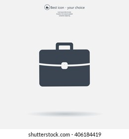 Briefcase icon, vector illustration. 