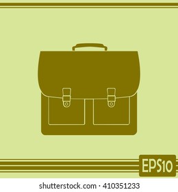 Briefcase icon, vector illustration.