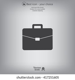 Briefcase icon, vector illustration. 