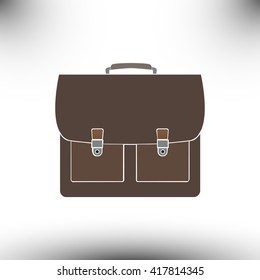 Briefcase icon, vector illustration.