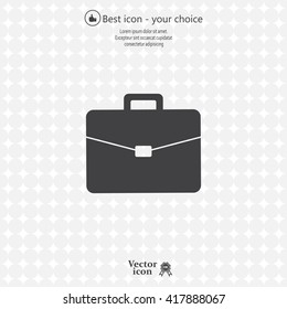 Briefcase icon, vector illustration. 