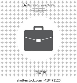 Briefcase icon, vector illustration. 