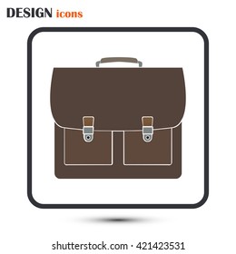 Briefcase icon, vector illustration.
