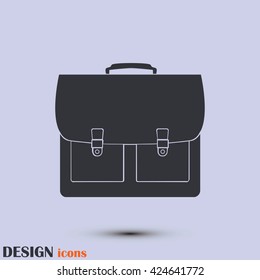 Briefcase icon, vector illustration.