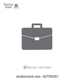 Briefcase icon, vector illustration. 