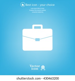 Briefcase icon, vector illustration. 
