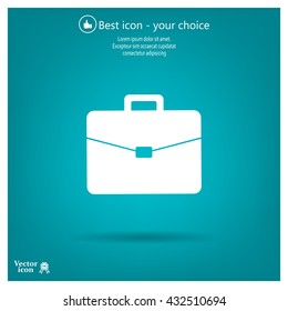 Briefcase icon, vector illustration. 