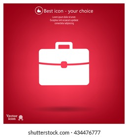 Briefcase icon, vector illustration. 
