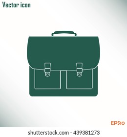 Briefcase icon, vector illustration.