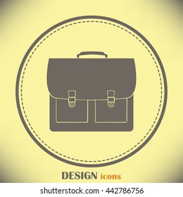 Briefcase icon, vector illustration.
