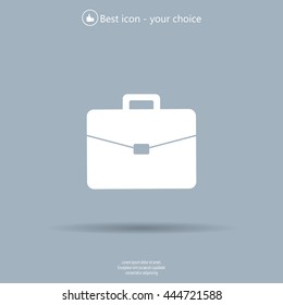 Briefcase icon, vector illustration. 